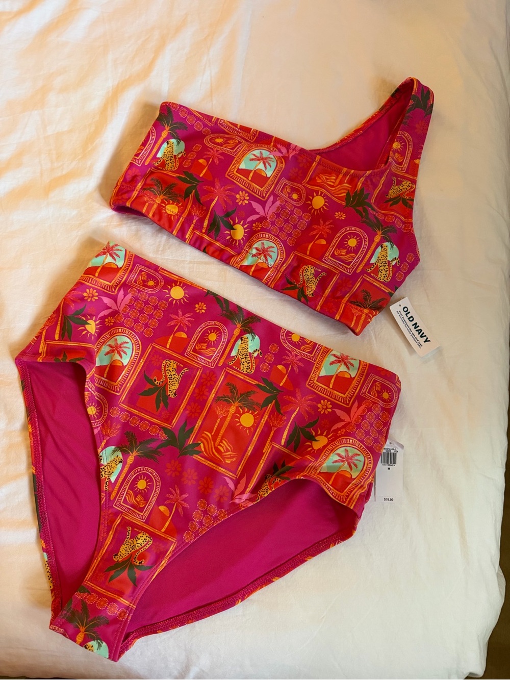 Fun Tropical Old Navy High Waisted Bikini set